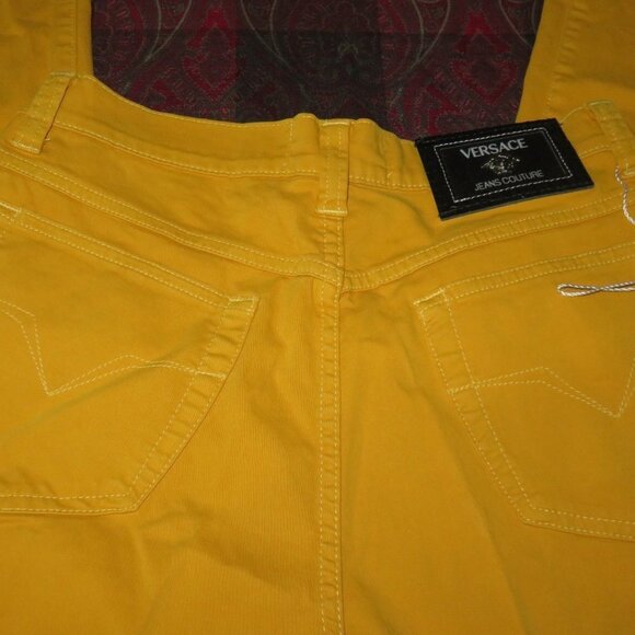 Versace Jeans Couture Straight Leg Cotton Jeans Pants 30 44 Italian US 8 - Picture 6 of 8